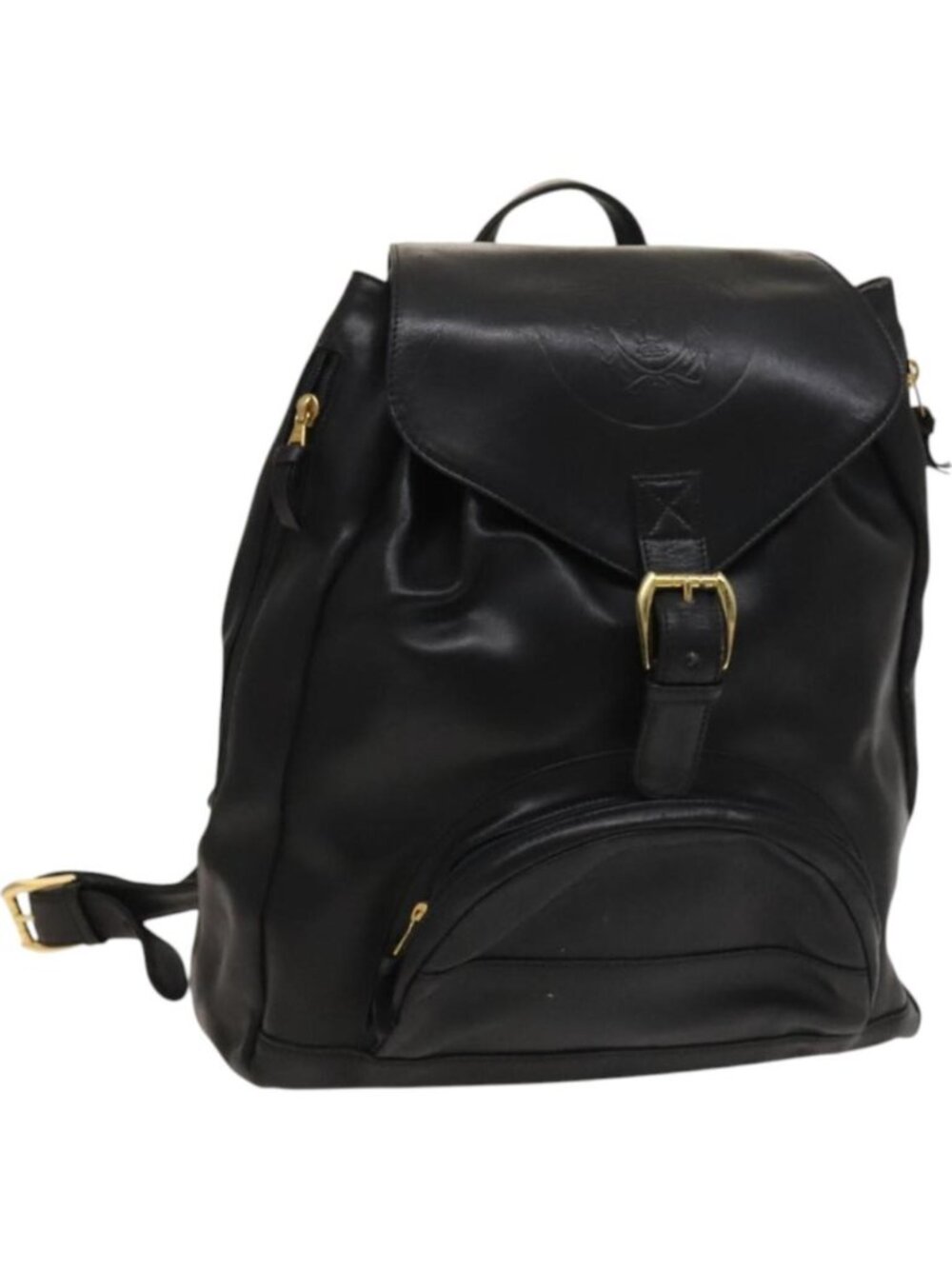 Gianni Versace Backpack Leather Black Gold